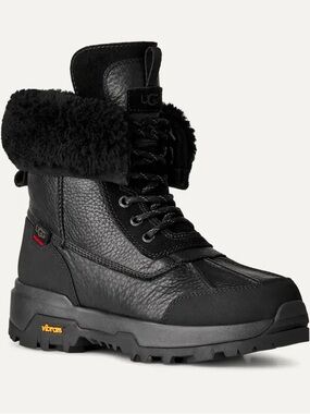 UGG Women’s Adirondack Boot XXV
Black Leather Lace-Up Boot Sz 6 New No Box